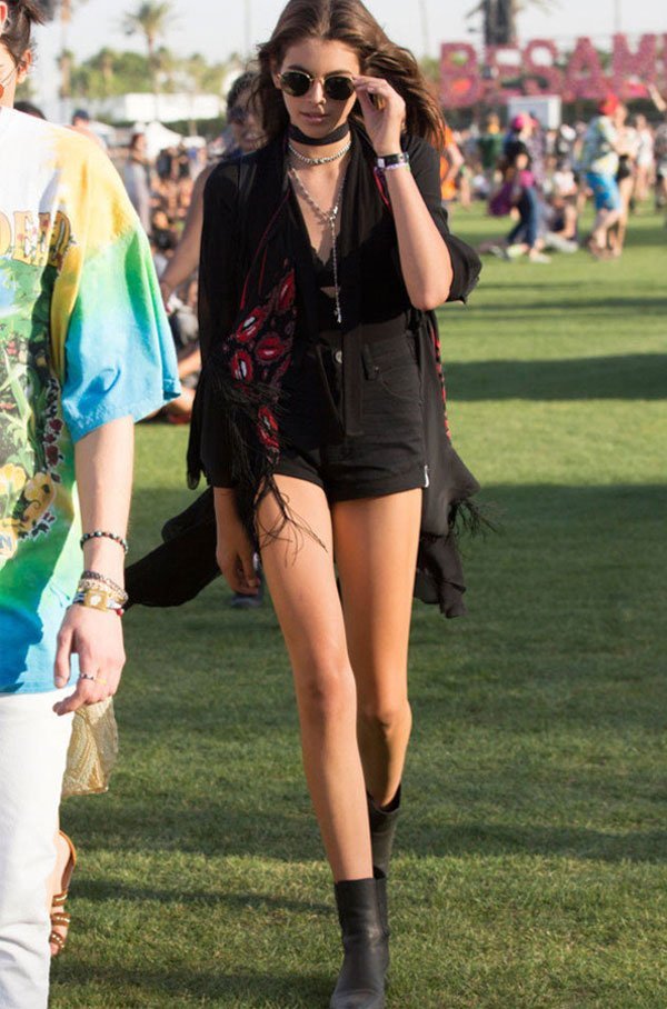 Kaia Gerber look coachella 2016